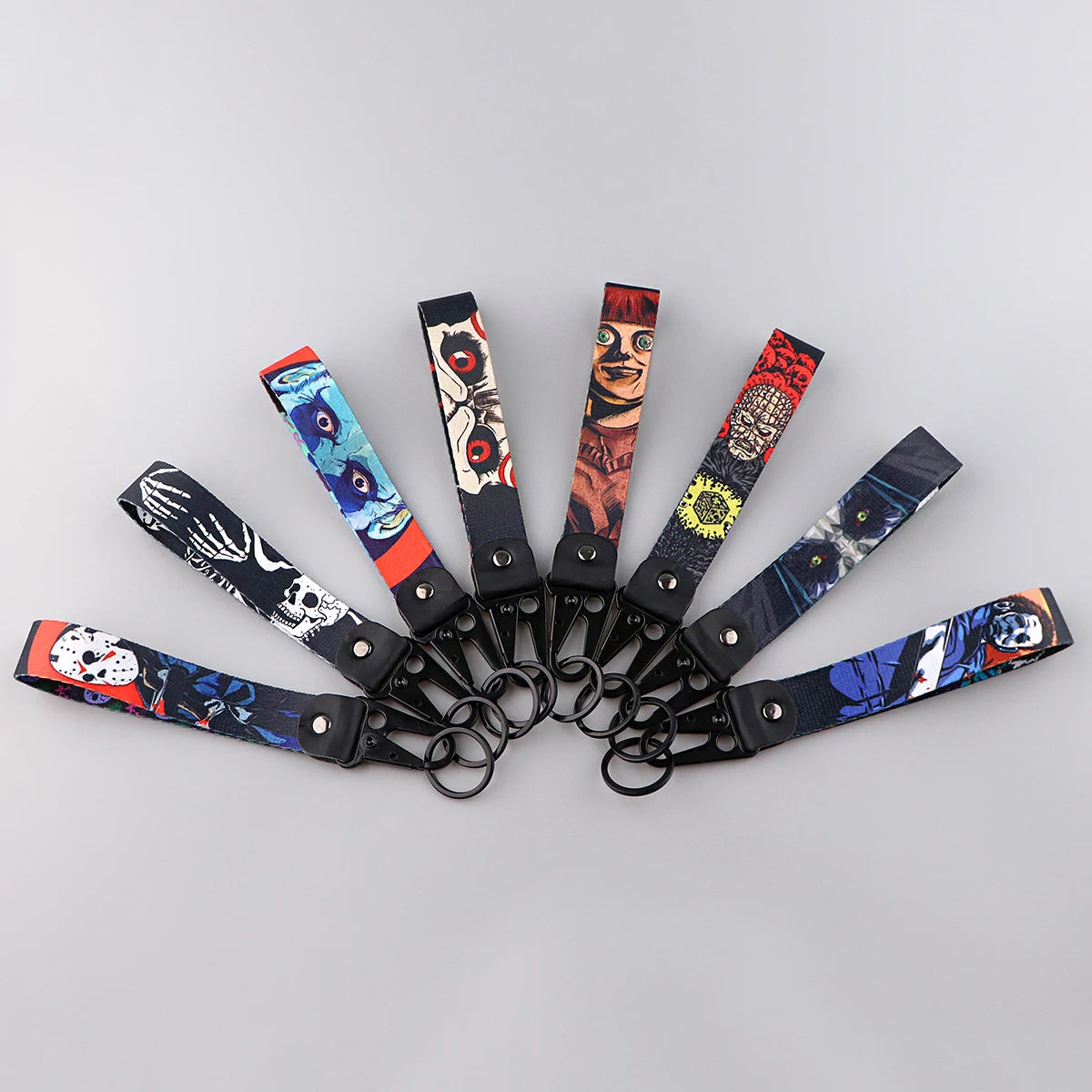 Horror Movie Car Keychain Key Tag Lanyard Motorcycle Keyring Key Holder Fashion Jewelry Accessories Halloween Gift