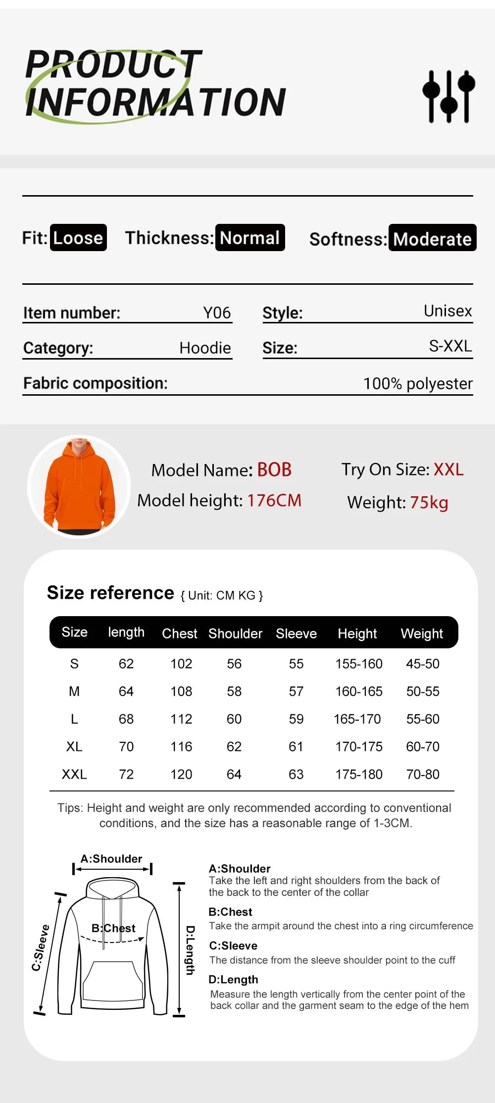 Autumn Solid hoodies for man Crewneck Trendy Sweatshirt Soft Loose Basics Clothes Vintage Hip Hop Streetwear Unisex Fleece Top