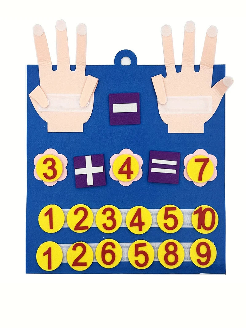 Kid Montessori Felt Finger Numbers Math Toys Children Counting Early Learning Educational Board For Toddler Teaching Aid