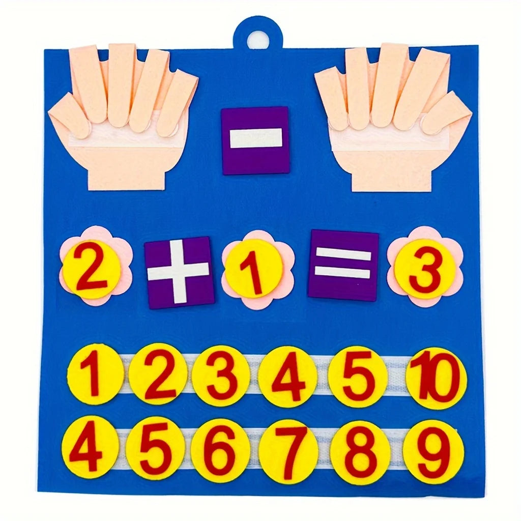 Kid Montessori Felt Finger Numbers Math Toys Children Counting Early Learning Educational Board For Toddler Teaching Aid