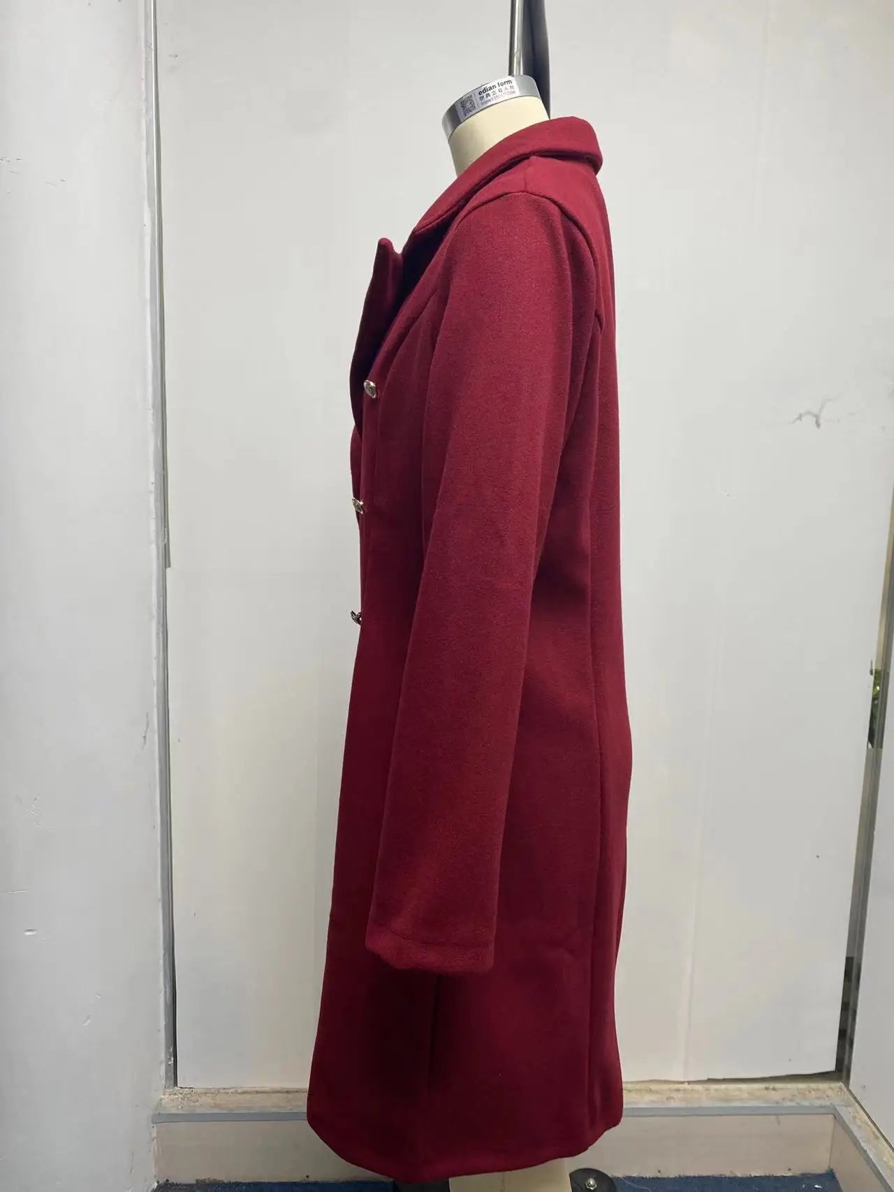 Autumn and Winter Women's Wear Versatile New Europe and America Autumn and Winter Long sleeved Double breasted Woolen Coat Coat