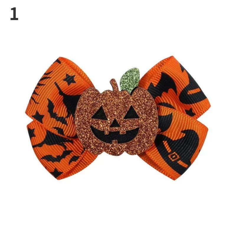 Halloween Cartoon Spider Pumpkin Hair Clip Black Cat Skull Hair Accessories For Girls Day Dress Up Party Decor Gifts