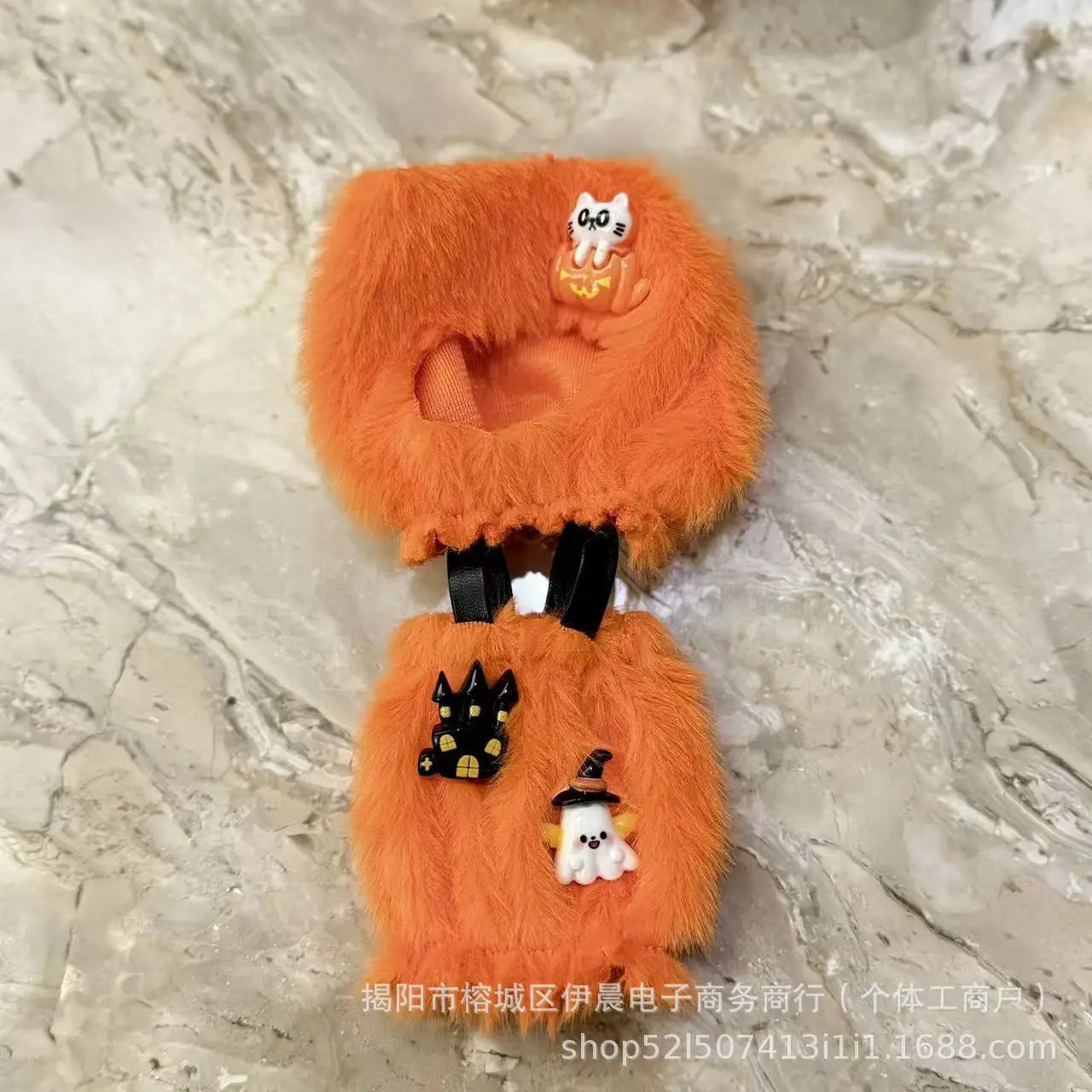 For 17cm Labubu V3 Doll Clothes Halloween Clothes Set Cute Pumpkin Dress with Hat Outfit Accessories Labubu Ropa