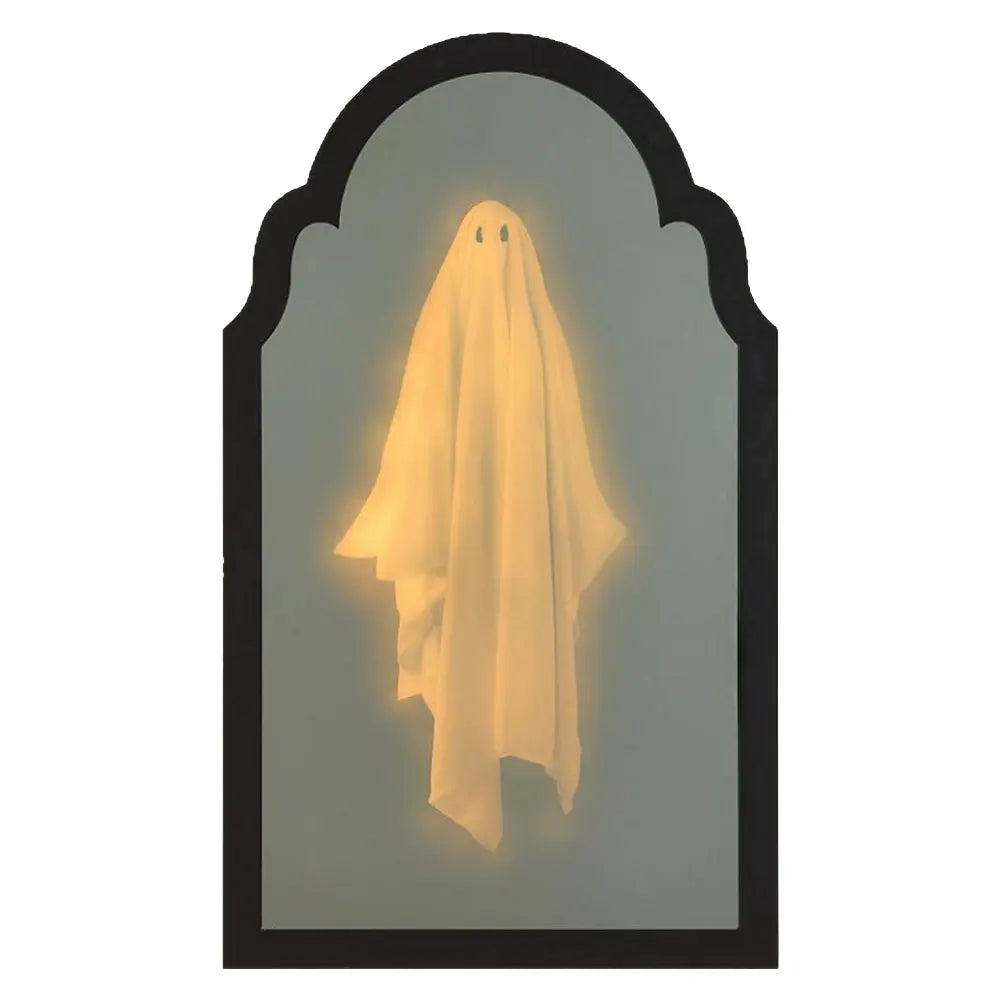 Halloween Ghost Mirror Night Light Halloween Spooky Mirror Halloween Haunted Mirror for Halloween Decor