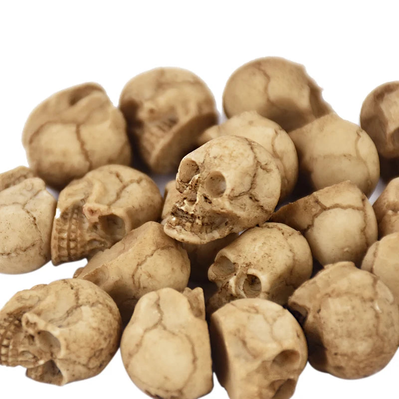 10/20pcs Halloween Skull Heads Scary Prank Props Small Resin Skeleton Ornament Halloween Party Haunted House Horror Decorations