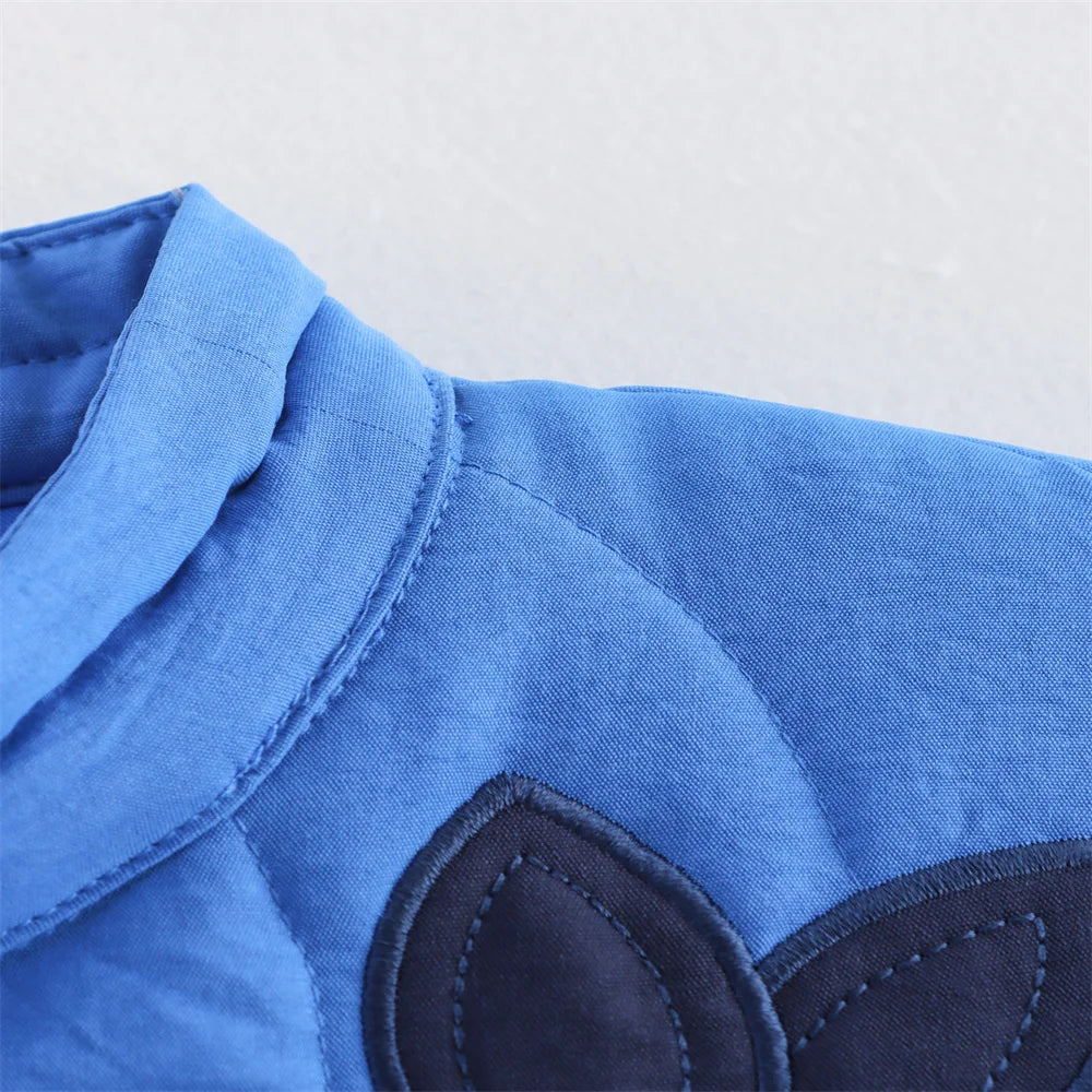 Autumn new women's clothing fashion, personality, versatile, casual positioning, quilted cotton embroidered cotton coat jacket