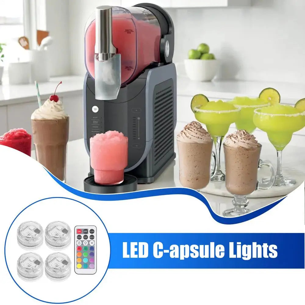 4pcs 13Colors 4 Modes Submersible LED Lights  Wireless Remote Control Reusable Light for Birthday Decorations Spa Halloween