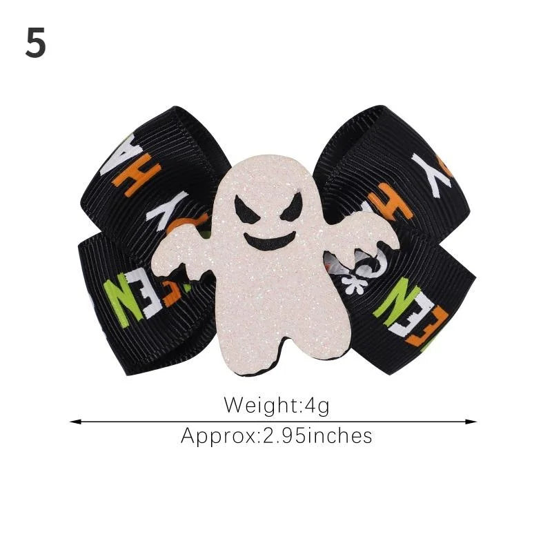 Halloween Cartoon Spider Pumpkin Hair Clip Black Cat Skull Hair Accessories For Girls Day Dress Up Party Decor Gifts