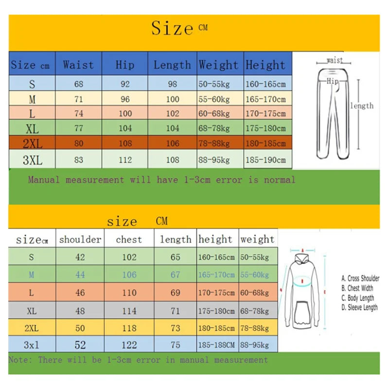 Autumn Men Casual 2PC Sets Trend Hoodie Tops Long Pants Warm Sweatshirts Daily Street Fashion Printed Sports Suit 2025