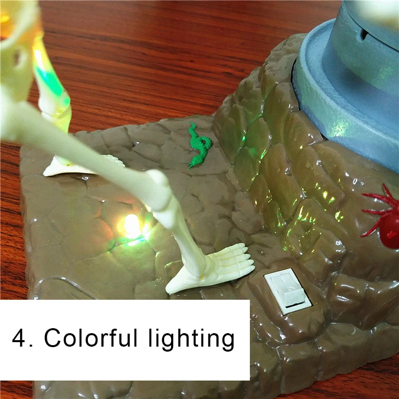 Skeleton Ghost Halloween Birthday Gift, Children's Music Light Skull Novelty Piggy Bank, Coin Cash Money Saving Box for Adults