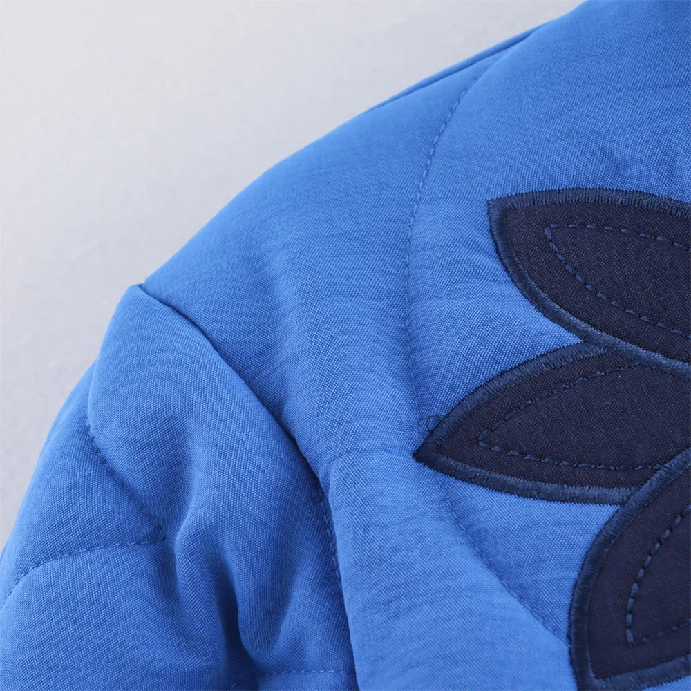 Autumn new women's clothing fashion, personality, versatile, casual positioning, quilted cotton embroidered cotton coat jacket