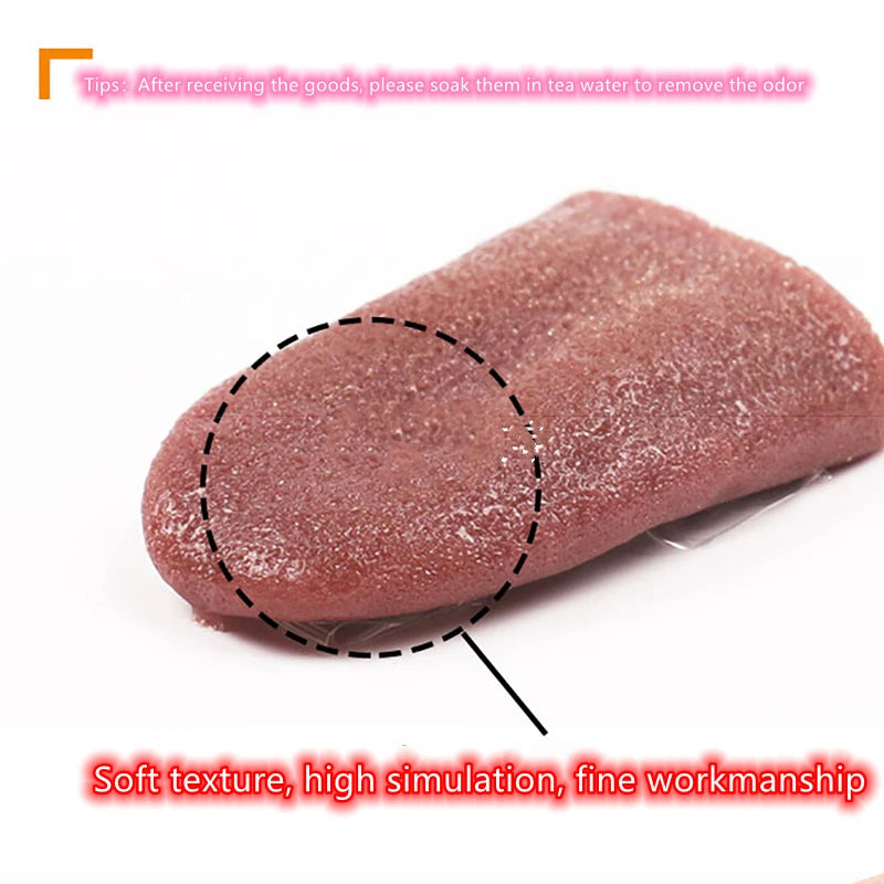 Funny Magic Realistic Fake False Simulation Tongue Gross Jokes Prank Magic Tricks Halloween Magician Decompression Toy Shocker