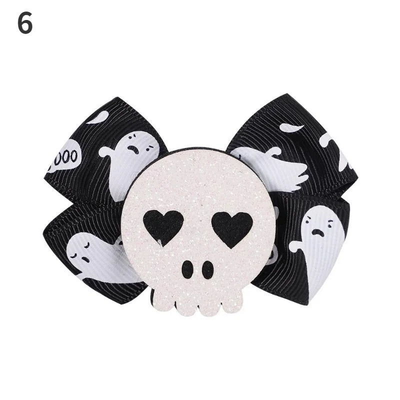 Halloween Cartoon Spider Pumpkin Hair Clip Black Cat Skull Hair Accessories For Girls Day Dress Up Party Decor Gifts