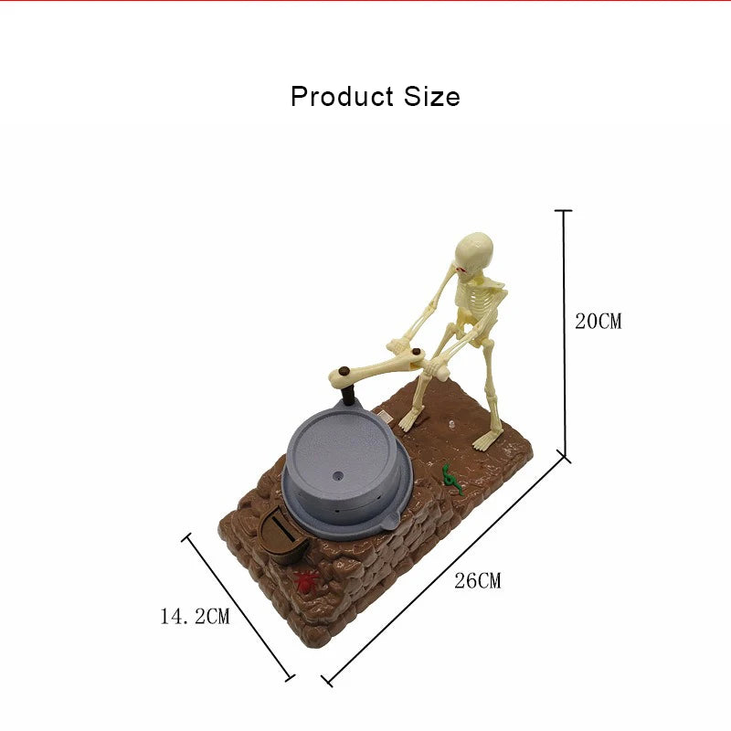 Skeleton Ghost Halloween Birthday Gift, Children's Music Light Skull Novelty Piggy Bank, Coin Cash Money Saving Box for Adults