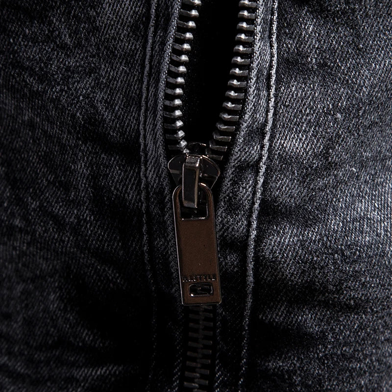 Jean jacket men's autumn and winter 2023 new fashion cool retro fashion slim stand collar motorcyclejacket