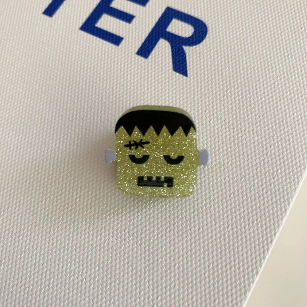 Fashion Creative Small Bat Pumpkin Shape Hairpin Halloween Festive Hair Clip Children Girl Four Seasons Party Headwear