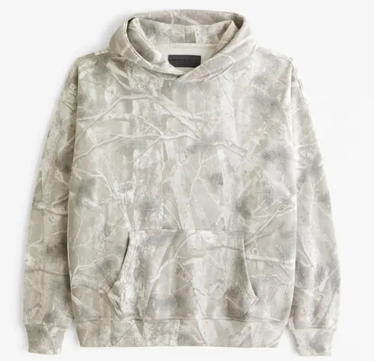 Autumn Hoodie Women men Branch Maple Leaves Camouflage Floral Print Long Sleeved Sweatshirt Streetwear Hip Hop Loose hoodies