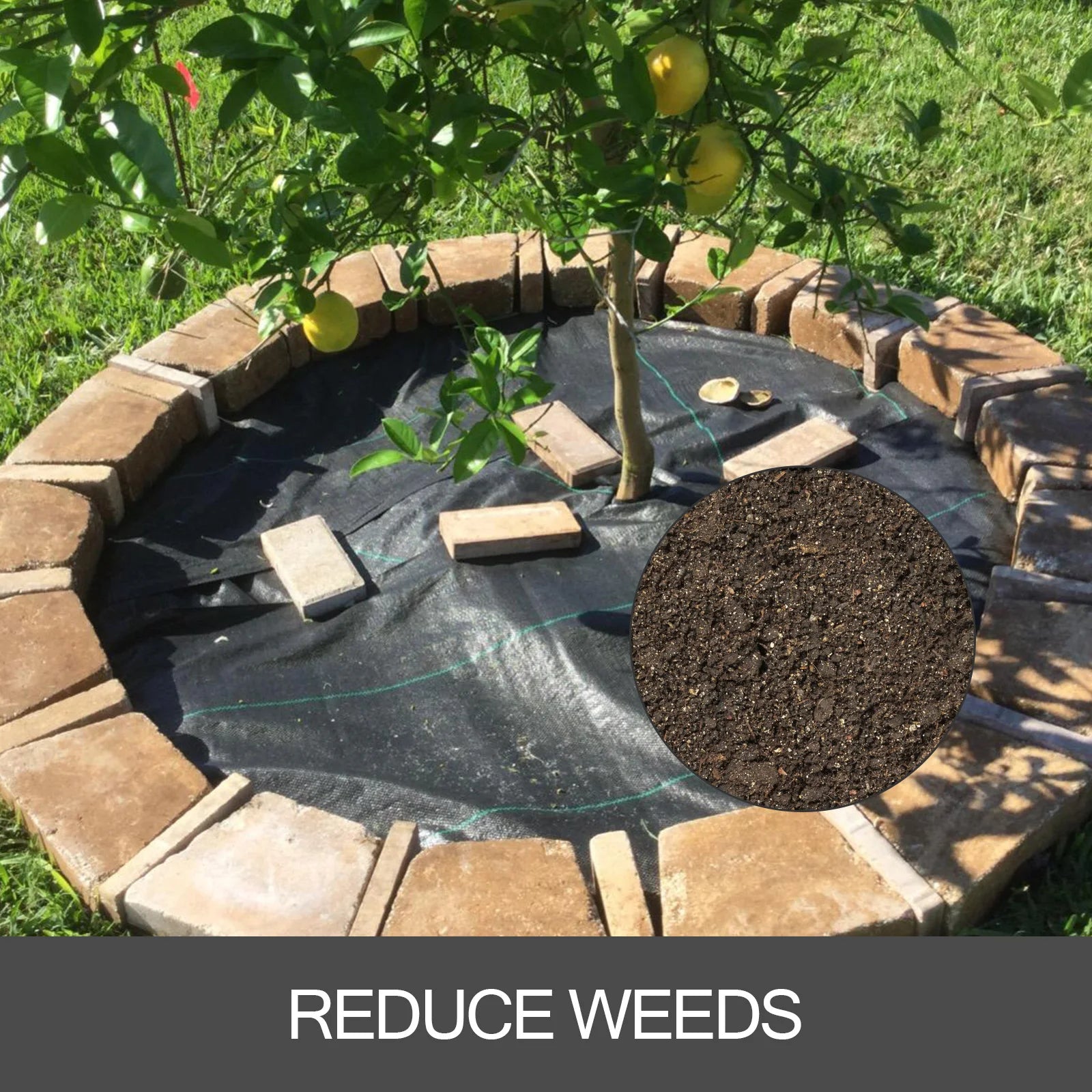 SucceBuy Landscape Fabric 6ftx300ft Geotextile Fabric Durable Heavy Duty 1.5oz Ground Cover Woven For Commercial Greenhouse Yard