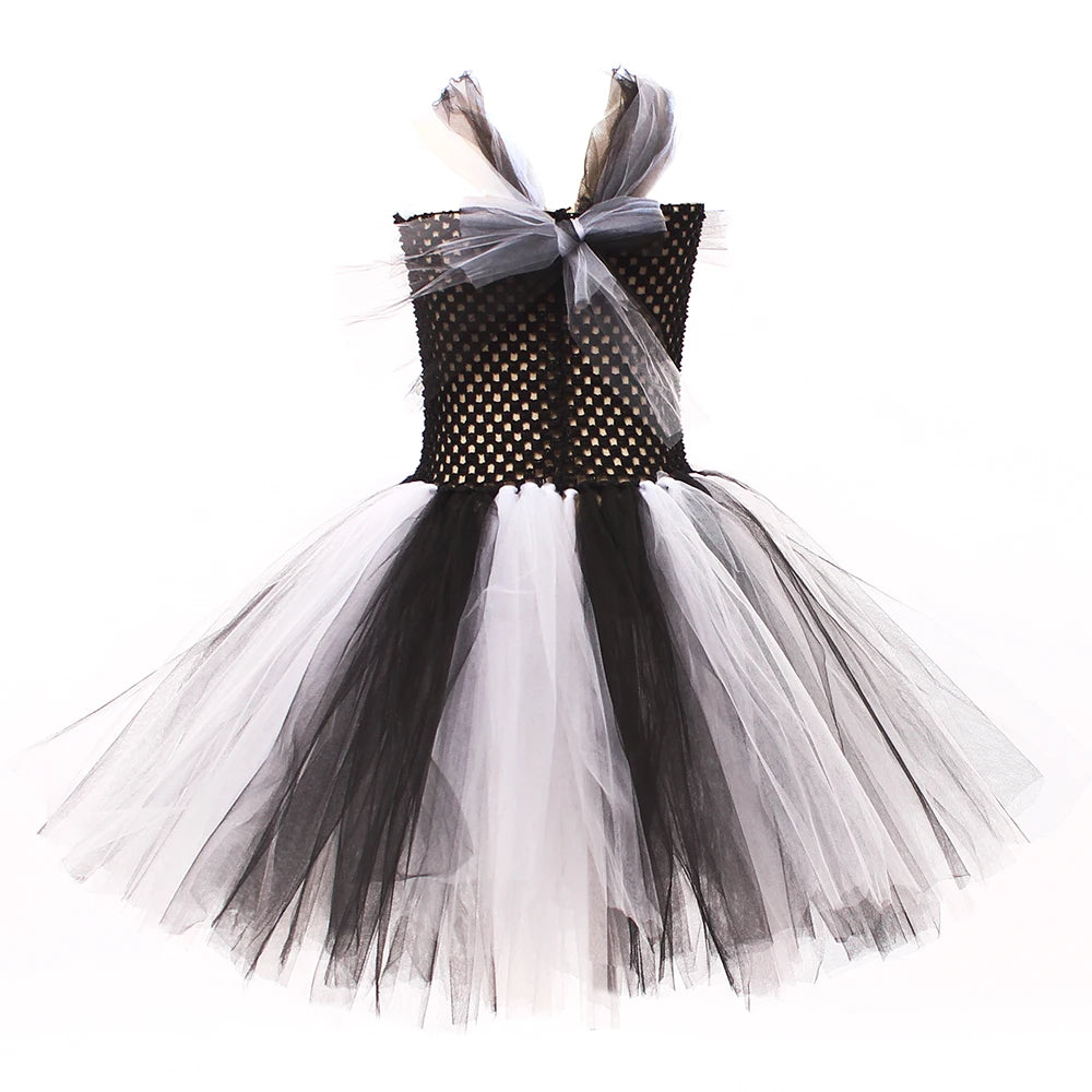 Jack Skellington Halloween Costume Baby Girl Nightmare Before Christmas Clothing Kids Cosplay Carnival Party Fancy Tutu Dress