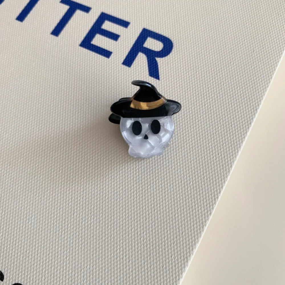 Fashion Creative Small Bat Pumpkin Shape Hairpin Halloween Festive Hair Clip Children Girl Four Seasons Party Headwear