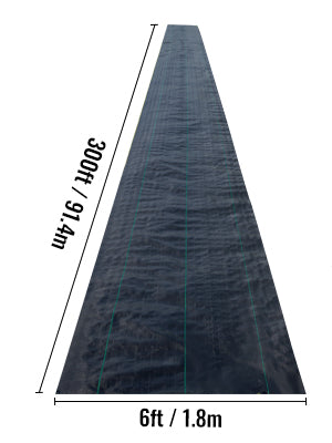 SucceBuy Landscape Fabric 6ftx300ft Geotextile Fabric Durable Heavy Duty 1.5oz Ground Cover Woven For Commercial Greenhouse Yard