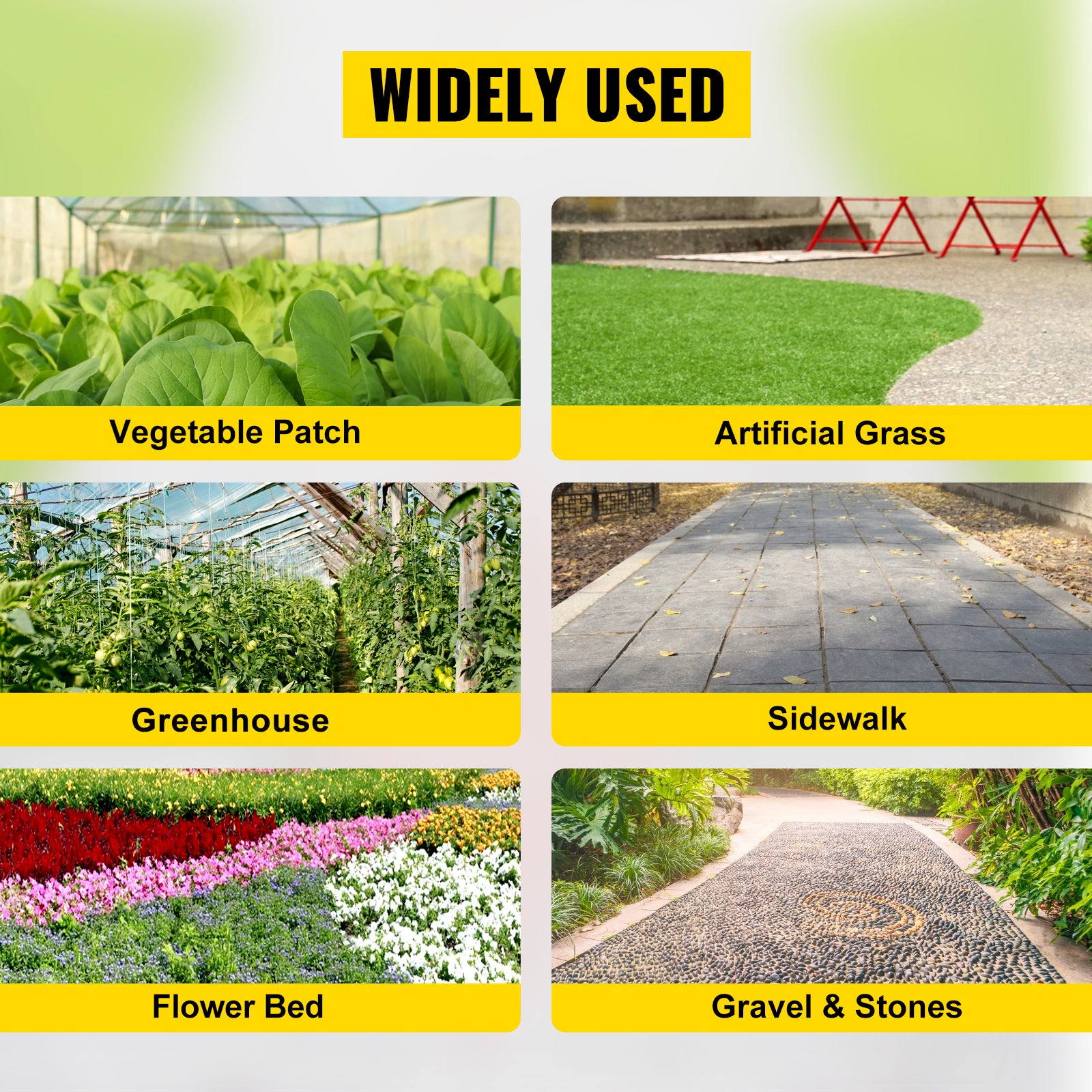 SucceBuy Landscape Fabric 6ftx300ft Geotextile Fabric Durable Heavy Duty 1.5oz Ground Cover Woven For Commercial Greenhouse Yard